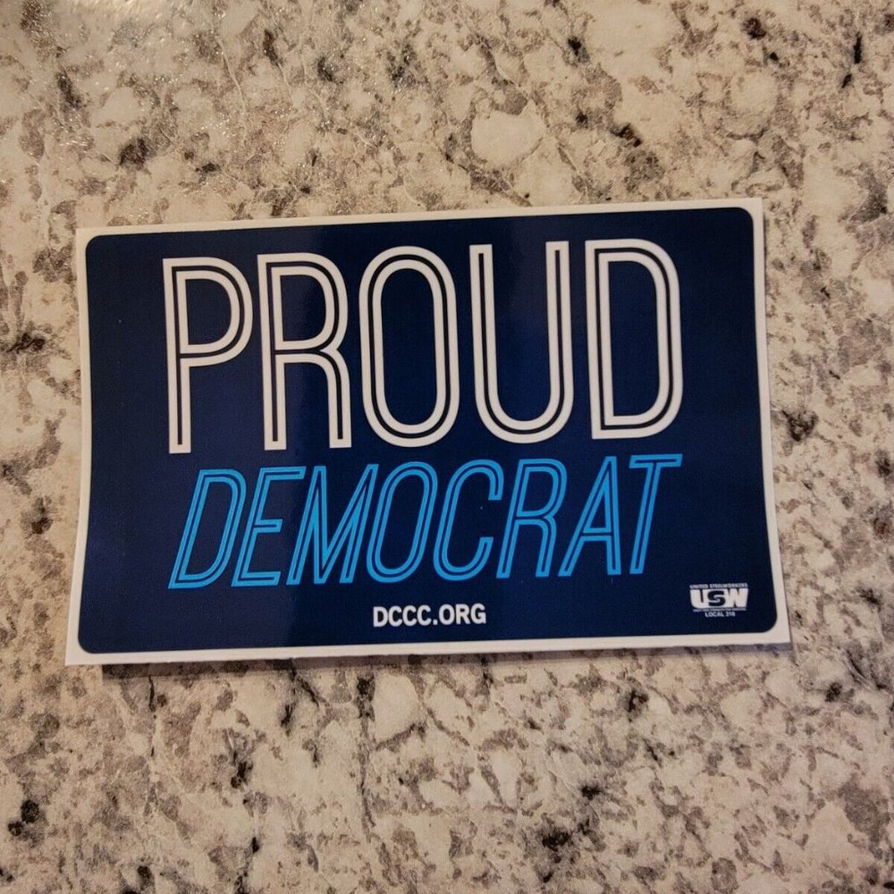 Proud Democrat Vinyl Sticker